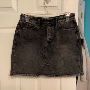Black Denim Skirt